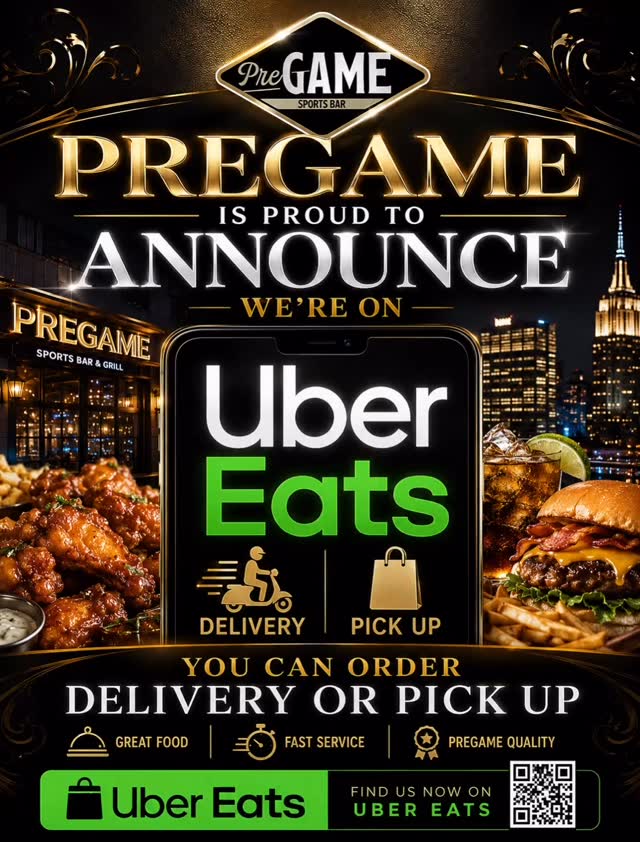 Food from PreGame Dyckman — wings, sushi and burgers